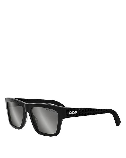 Dior Black 3D Rectangular Sunglasses, 56Mm for men
