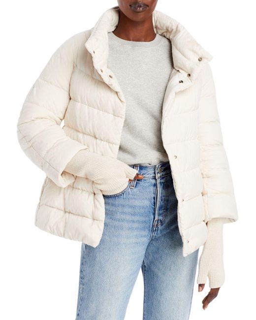 ivory puffer coat