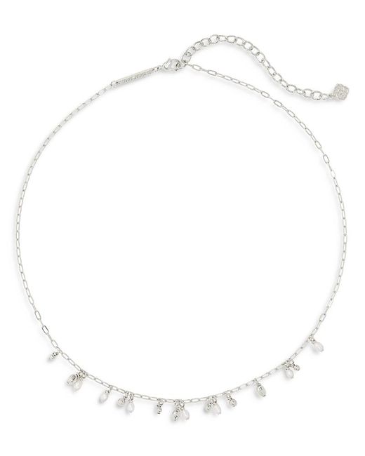 Kendra Scott White Mollie Cultured Freshwater Pearl Statement Choker Necklace, 16-19