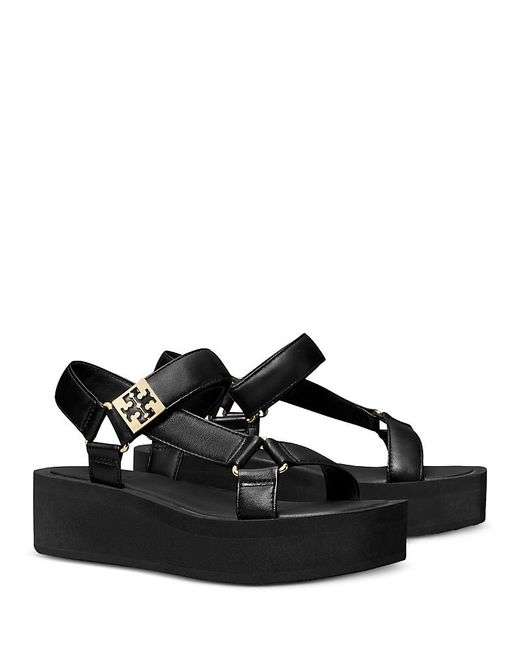 Tory Burch Black Mellow Platform Sandals