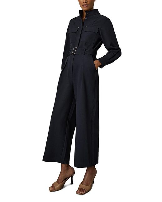 Reiss Blue Kaia Utility Jumpsuit