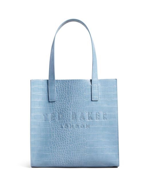 Ted Baker Synthetic Icon Croc Detail Small Tote in Pale Blue (Blue) | Lyst