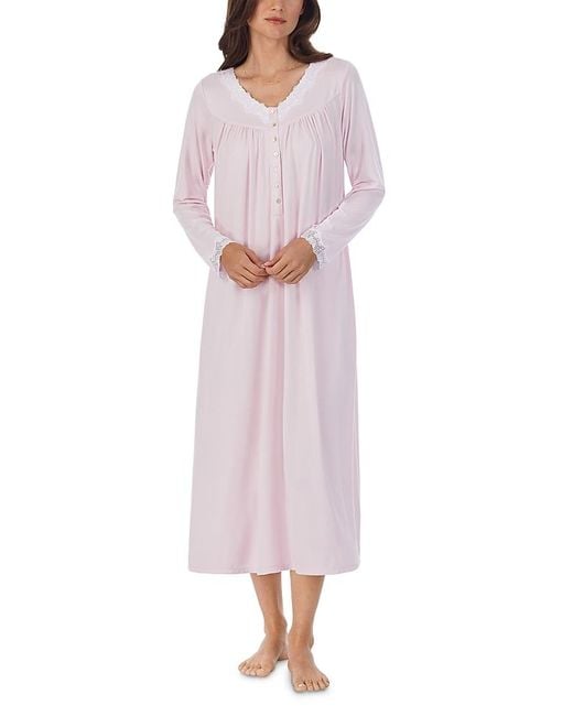 Eileen West Pink Long Sleeve Ballet Nightgown