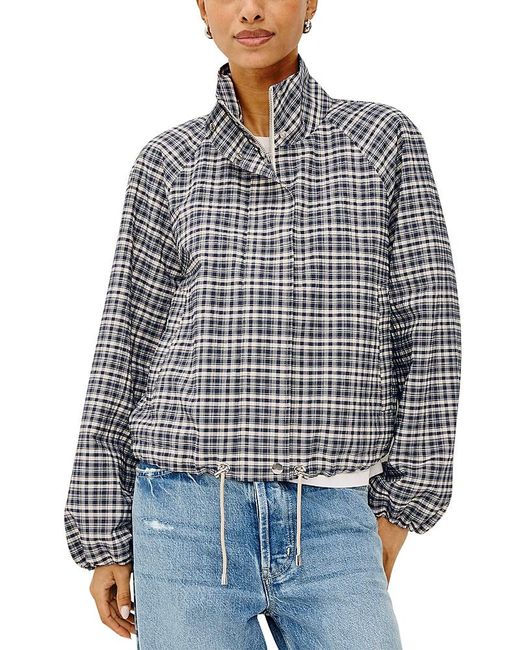 Rails Blue Blake Stand Collar Drawstring Jacket