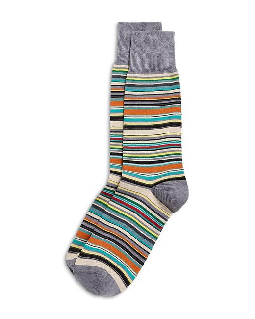 Paul Smith Blue Signature Stripe Crew Socks for men
