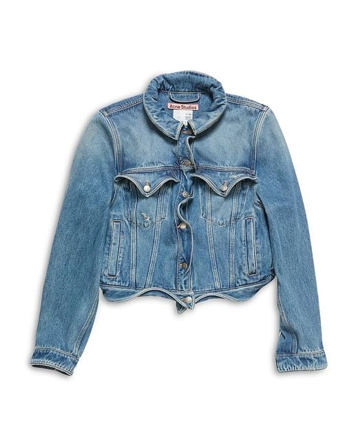 Acne Blue Curled Edge Denim Jacket