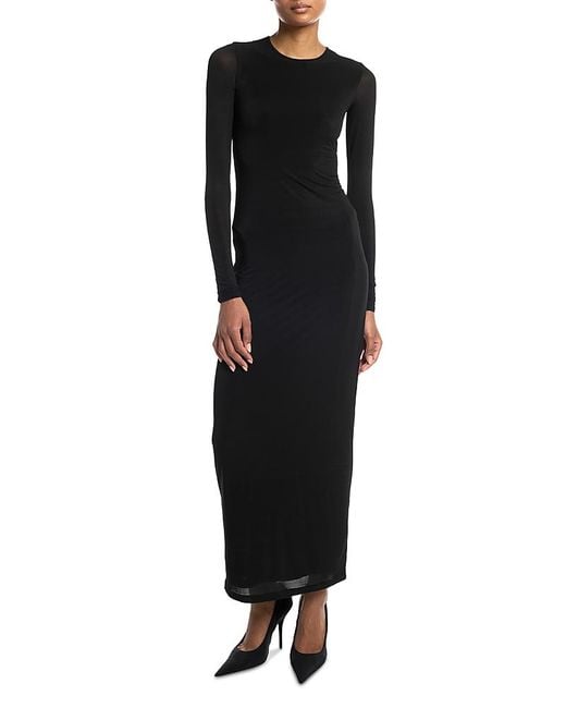 Wardrobe NYC Black Wardrobe. Nyc Sheer Midi Dress