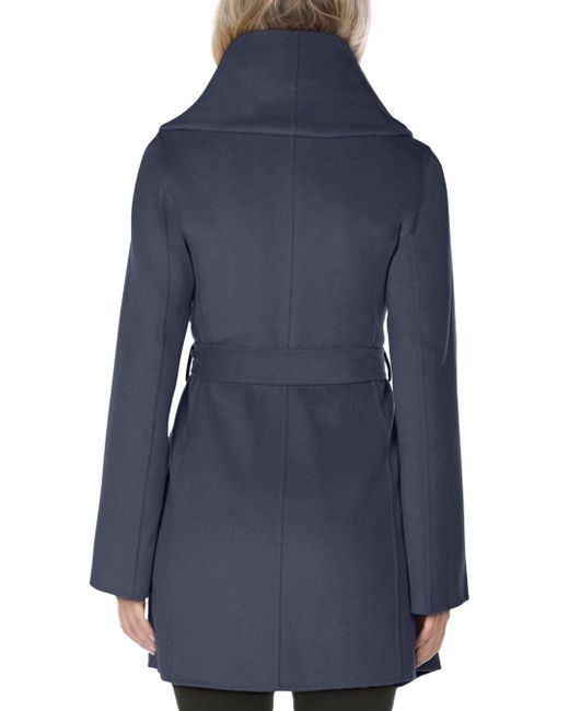 marla belted wrap coat