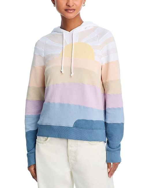 Faherty Brand Blue Soleil Pieced Hoodie