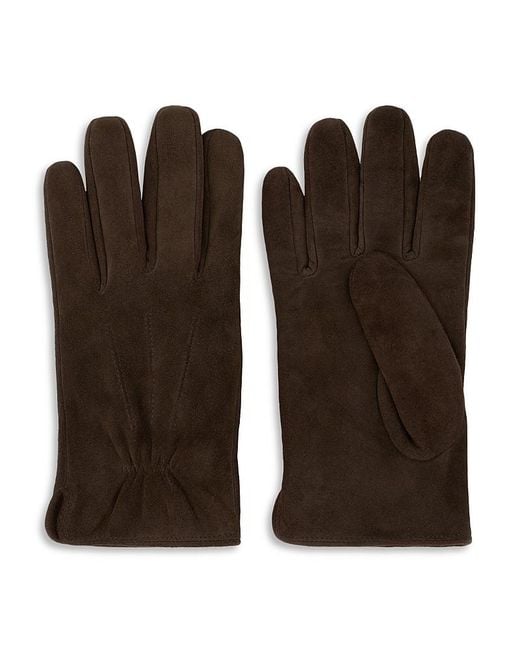Boggi Brown Suede Leather Gloves for men
