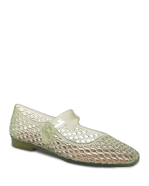 Sam Edelman Green Michaela Square Toe Jelly Flats
