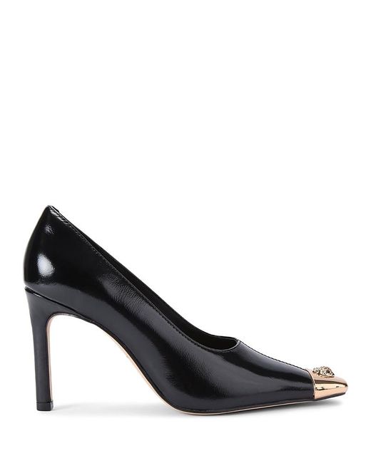 Kurt Geiger Black Regent Eagle Capped Snip Toe Pumps