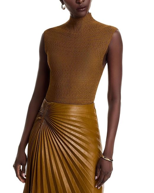 A.L.C. Brown A. L.C. Jada Mock Neck Top