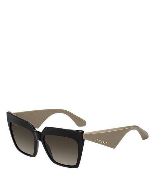Etro Black Rectangular Sunglasses, 58Mm