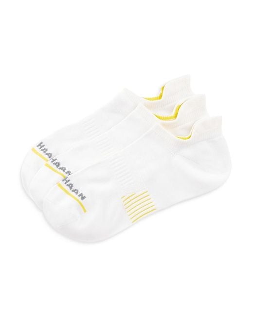 Cole Haan White Performance Lightweight Low Cut Socks for men