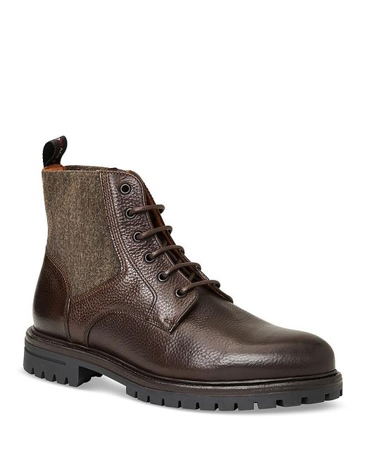 Bruno Magli Brown Hunter Lace Up Lug Sole Boots for men