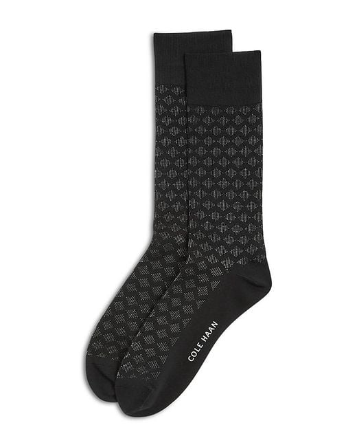Cole Haan Black Diamond Microfiber Dress Crew Socks for men