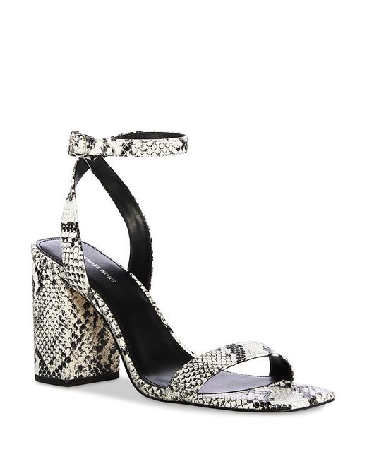 Michael Kors White Merriam Block Heel Sandals