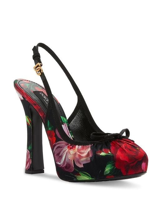 Dolce & Gabbana Vally Slingback Pumps in Pink | Lyst