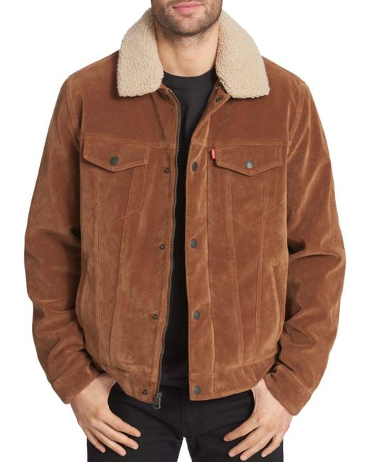 Levi's Synthetic Sherpa Lined Faux - Suede Classic Trucker Jacket in ...