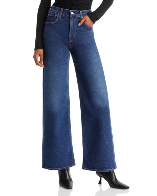 Citizens of Humanity Paloma High Rise Baggy Wide Leg Jeans In Everdeen ...