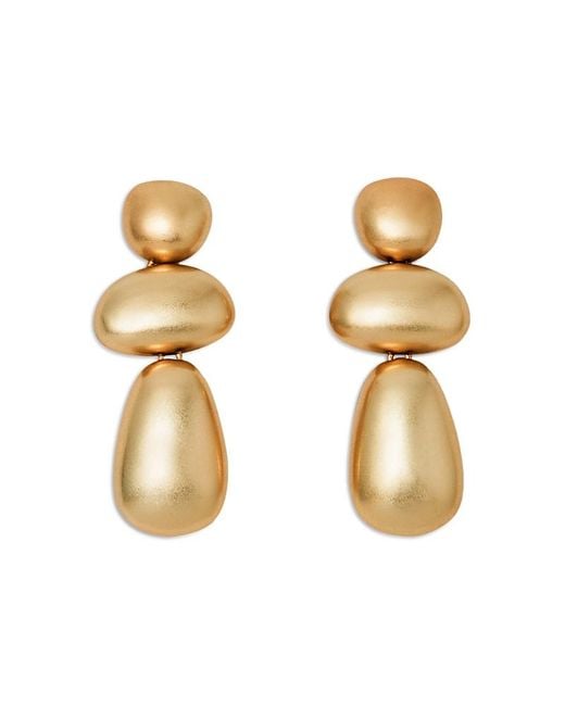 Reiss Metallic Dinah Dome Drop Earrings, 1.8L