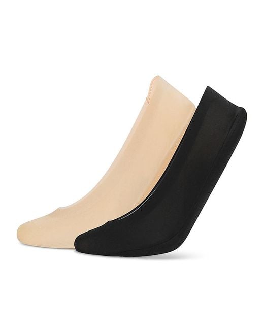 Hue Black Archease Cushioned Insole Liner Socks, Pack Of 2