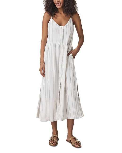 Splendid White Gabrielle Button Down Dress