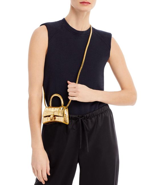 Balenciaga Hourglass Mini Bag in Black | Lyst Canada
