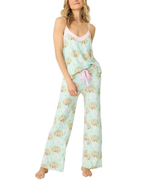 Pj Salvage Green Adrian Pajama Set