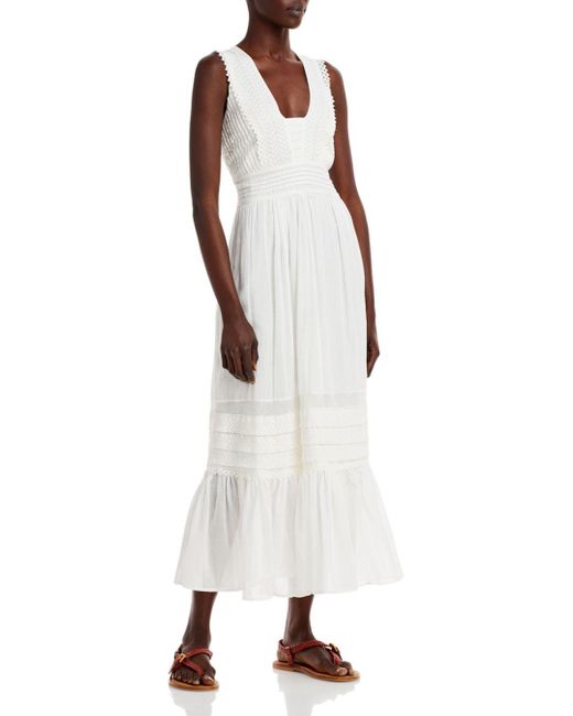 Ramy Brook Cotton Lulu Midi Dress in Ivory (White) | Lyst Canada