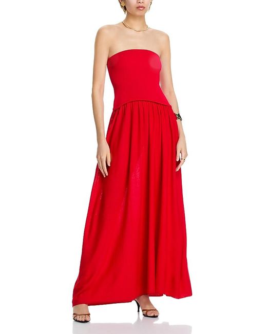 teal halter maxi dress Jasmine Halter Maxi Dress ~ Steel Blue Luxe Satin XS