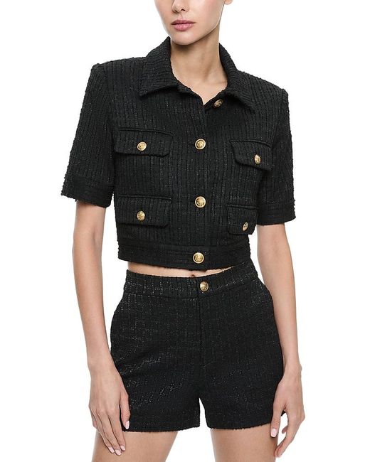 Alice + Olivia Black Elle Top