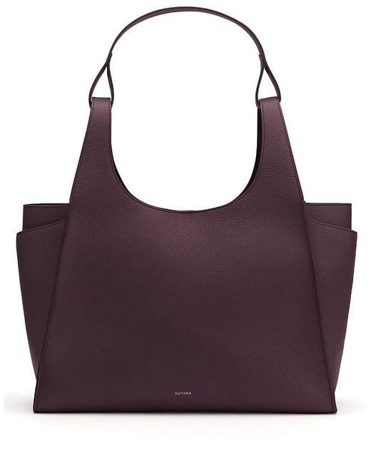 Cuyana Purple Double Loop Satchel