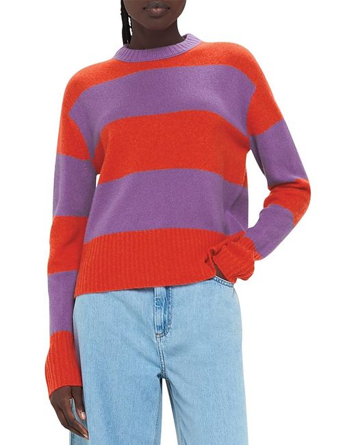 Whistles Red Wool Crewneck Sweater