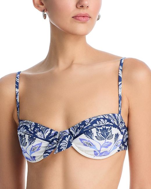 Farm Rio Blue Delicate Tapestry Bikini Top