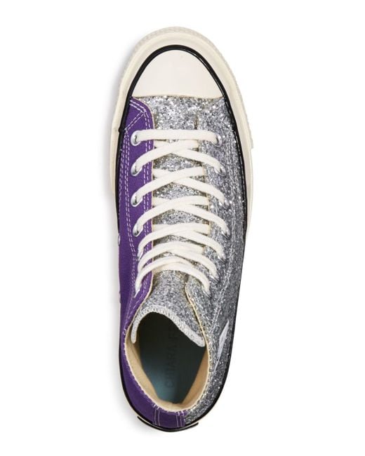Converse X Chiara Ferragni Women's Chuck Taylor Tillands Glitter High Top  Sneakers in Purple | Lyst