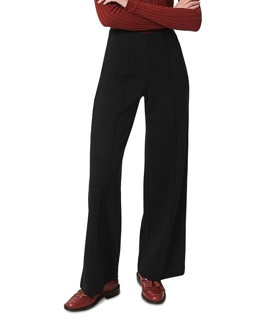 Hobbs Black Prim Wide Leg Trousers