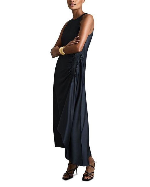 【海外限定】REISSドレス☆Petite Anessa Satin Ruched Sleevele Reiss Anessa Satin Ruched Sleeveless Midi Dress