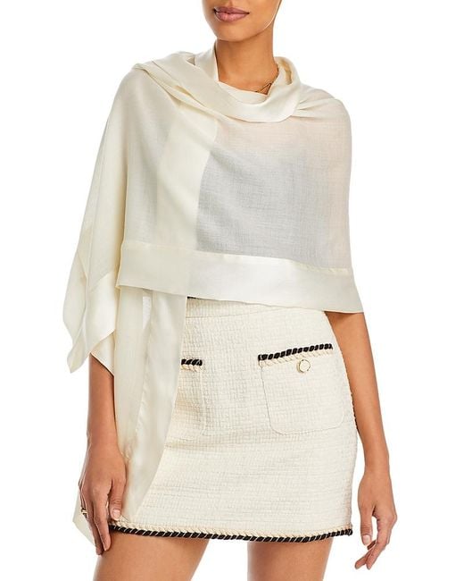 Echo White Soiree Wool & Silk Wrap
