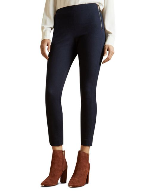 black skinny ankle grazer trousers