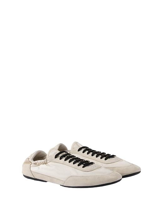 COLLAPSE SNEAKERS IN BEIGE SUEDE AND NYLON main image 1