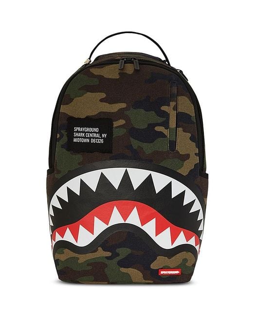 Sprayground Black Shark Central Camo Dlxs Backpack
