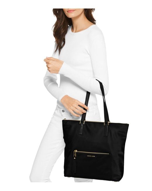 MICHAEL Michael Kors Ariana North/south Large Nylon Tote in Black | Lyst