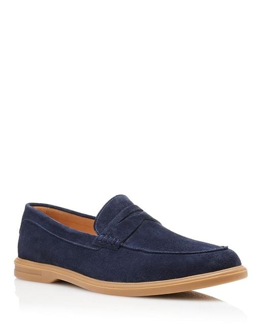 Peter Millar Blue Excursionist Penny Loafers for men