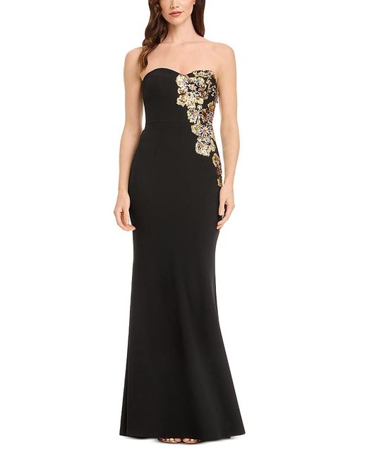Dress the Population Women's Black Tiana Sequin Mermaid Dress Dress the Population Women's Black Tiana Sequin Mermaid Dress