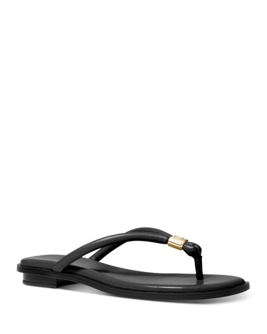 MICHAEL Michael Kors Synthetic Annie Thong Sandals in Black | Lyst