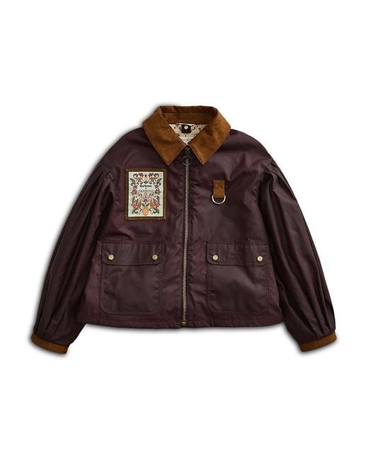 Barbour Brown X Farm Rio Thais Wax Jacket