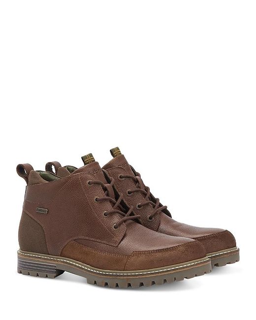 Barbour Brown Quartz Derby Boots for men