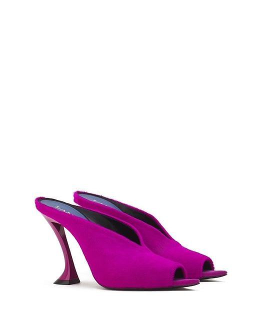 Lanvin Purple Midnight Step Mule
